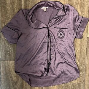 Victoria's Secret Purple Satin Pajama Top
